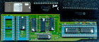 Drive PCB partially disassembled, parts side, scanned bottom-up